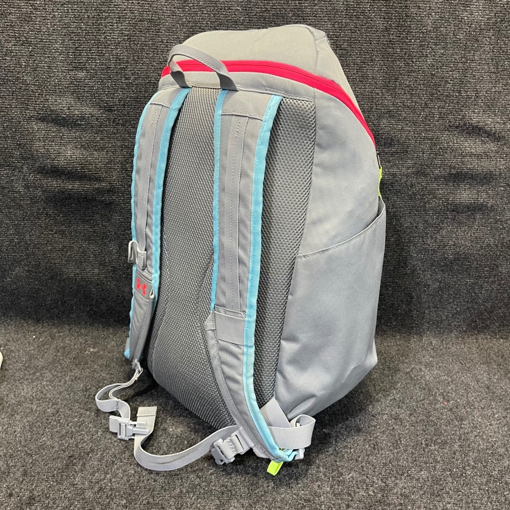 Under Armour UA Contain NEXT Storm Athlete Issued Backpack Gray Pink Sport Bag - Picture 8 of 16